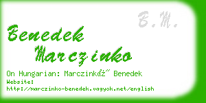 benedek marczinko business card